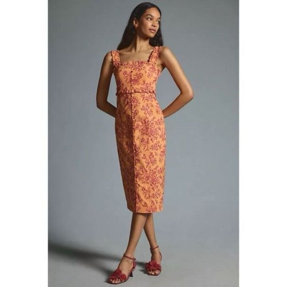 Anthropologie The Linden Slim Square-Neck Dress